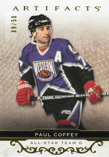 insert karta PAUL COFFEY 21-22 Artifacts Legends Yellow /50